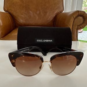 Dolce & Gabbana
DNA Semi-Rimless Cat-Eye Sunglasses